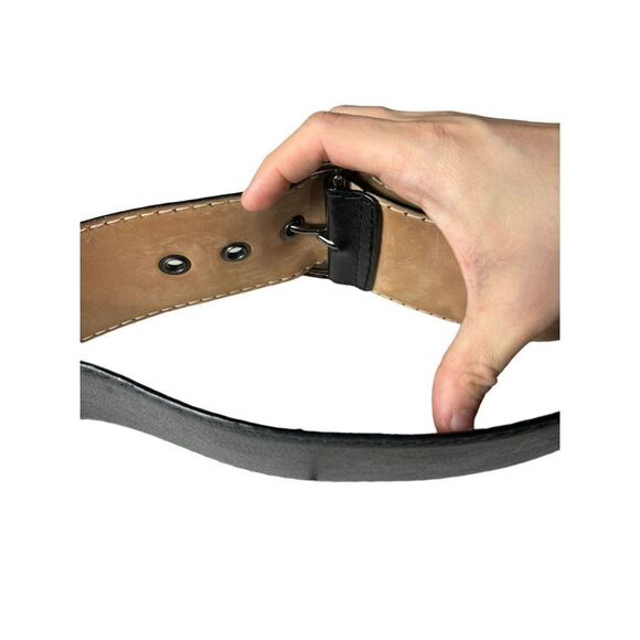 Michael Kors Black Wide Waist Belt Size S - Picture 7 of 8